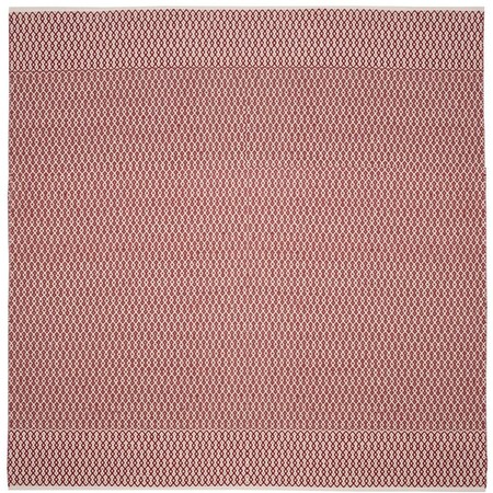Safavieh 6 x 6 ft. Montauk Hand Woven Square Area Rug, Ivory and Red MTK339C-6SQ